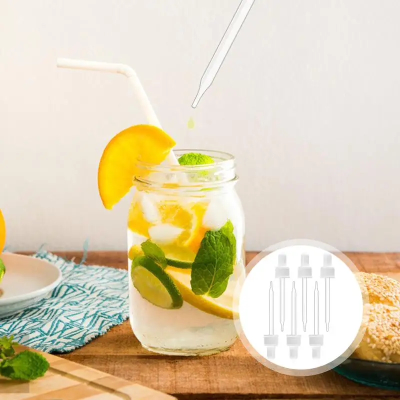 ماصات قطرات بوبلي ، زجاج صرف دقيق ، قطرات صودا ، نكهة الماء الفوار ، 6 *