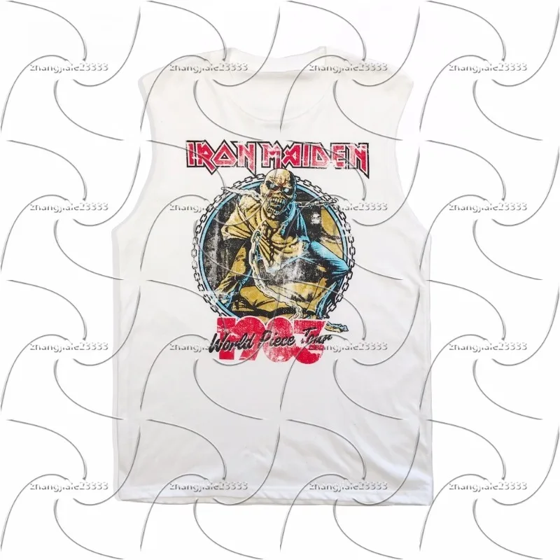 

2026 New 3D Printed Men's Rock Band Short Sleeved T-shirt Retro Punk Rock Youth Men's and Women's Fashion Sports Vest