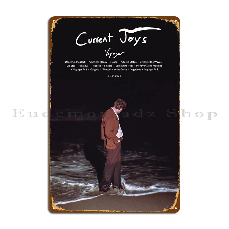 Current Joys Voyager 2021 Music Album Cover Poster Metal Sign Cinema Sign Garage Customized Garage Tin Sign Poster