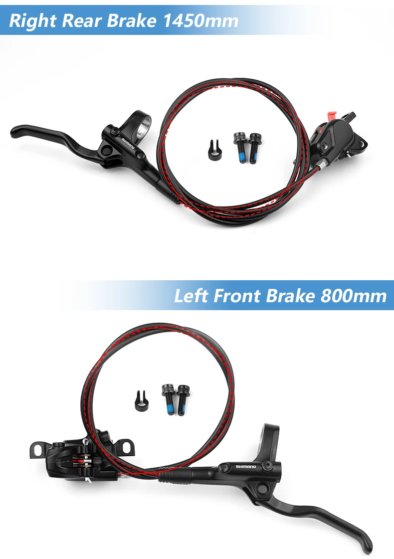 Shimano BR MT200 Hydraulische Scheiben Bremse 1550 1500 1450 850 800mm Links Vorne Rechts Hinten Bremse Set RT-10/26/56 160 180mm Rotor – Detail 4