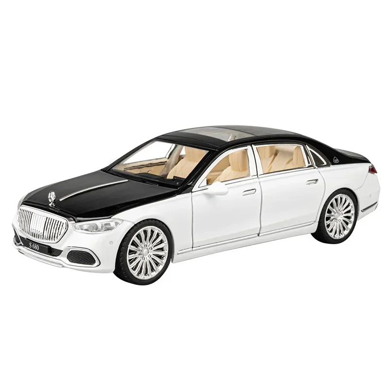 1:22 Mercedes-Benz Maybach S680 Alloy Model Car Toy Diecasts Casting Sound and Light Car Toys For Children Vehicle