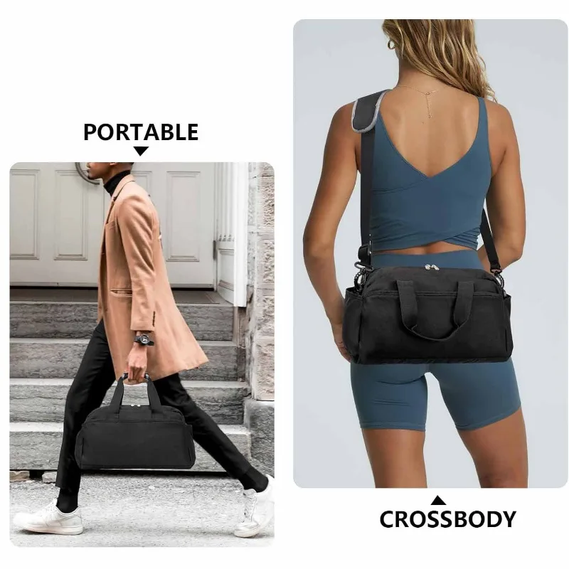 1 قطعة حقيبة رياضية للسفر حقيبة أمتعة رياضية محمولة قابلة للطي حقيبة تمارين اللياقة البدنية مع كتف قابل للتعديل