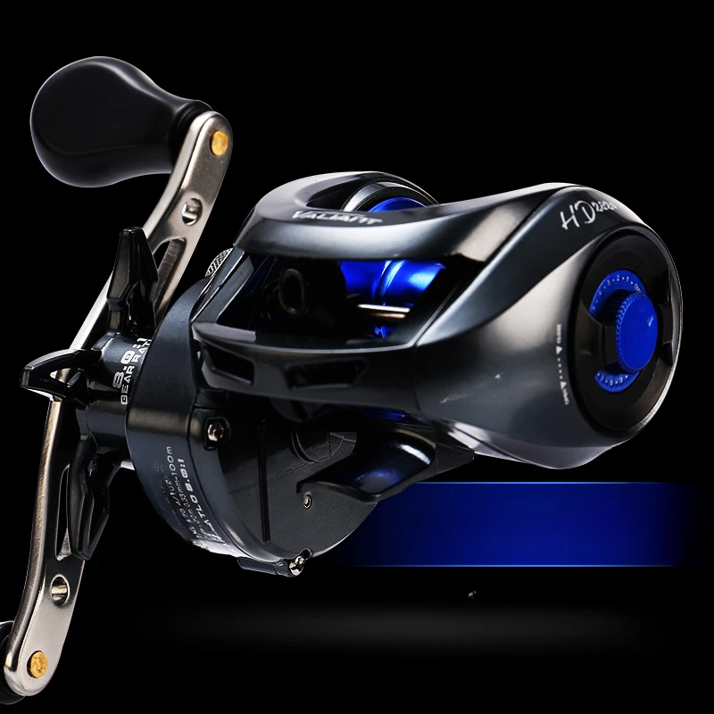 8.0:1 High Ratio 4+1 BB Magnetic Braking 8kg Drag Long Casting Power Honor Grey Blue Baitcasting Fishing Reel