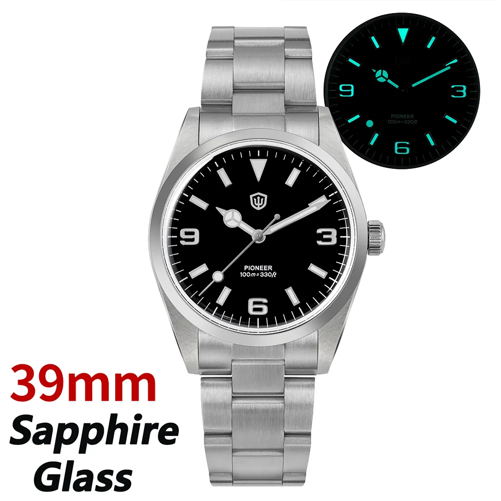 Watchdives WD1016 V3 quartz horloges VH31 Sweep Movemennt K1 saffier 100M waterdicht roestvrijstalen armband Vintage horloge man