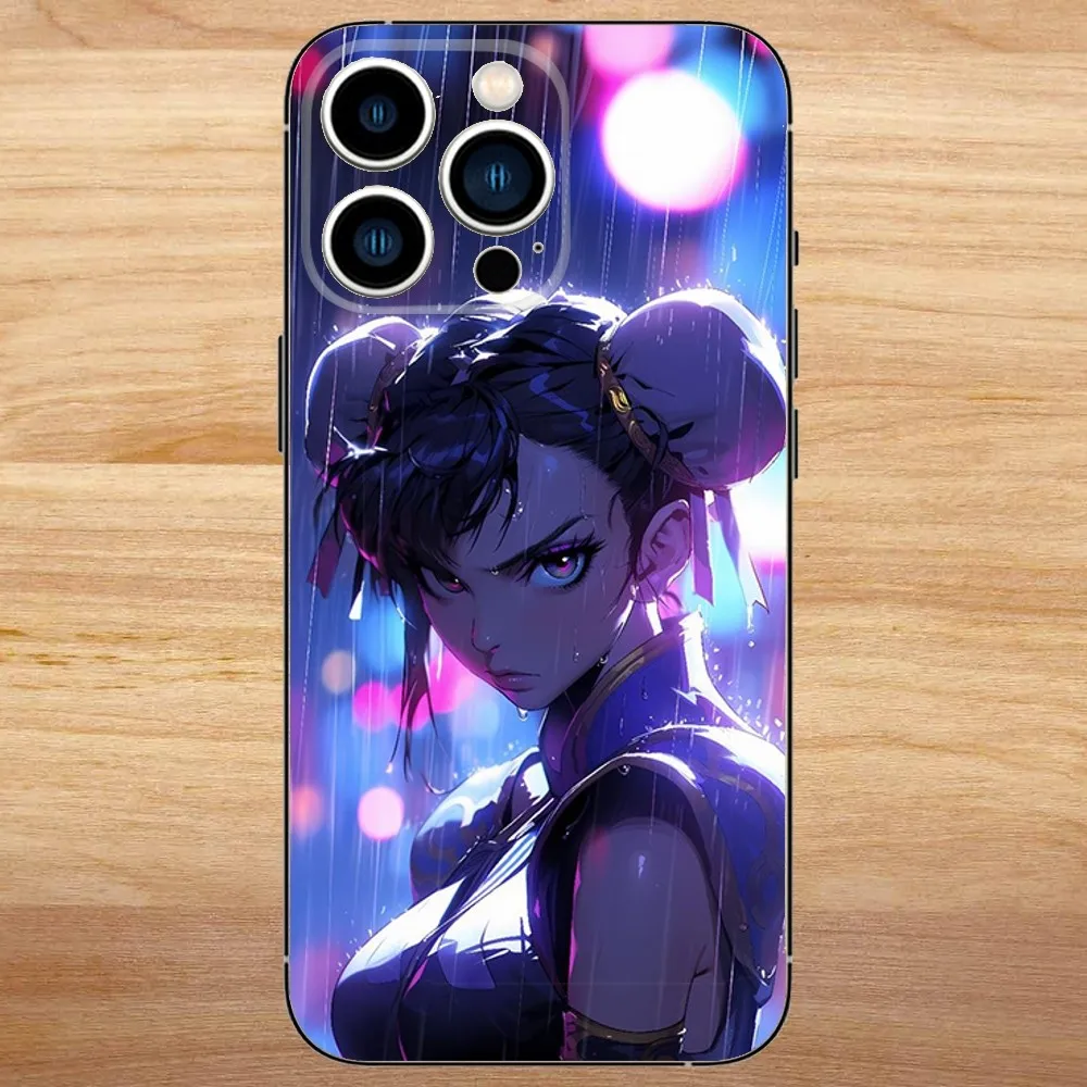 Chun-Li Game S-Street-F-fighters Phone Case For iPhone15,14,13,12,11,Pro,Max,Plus,Mini,X,XS,XR,8,7,6,S,Plus,SE Soft Black Case