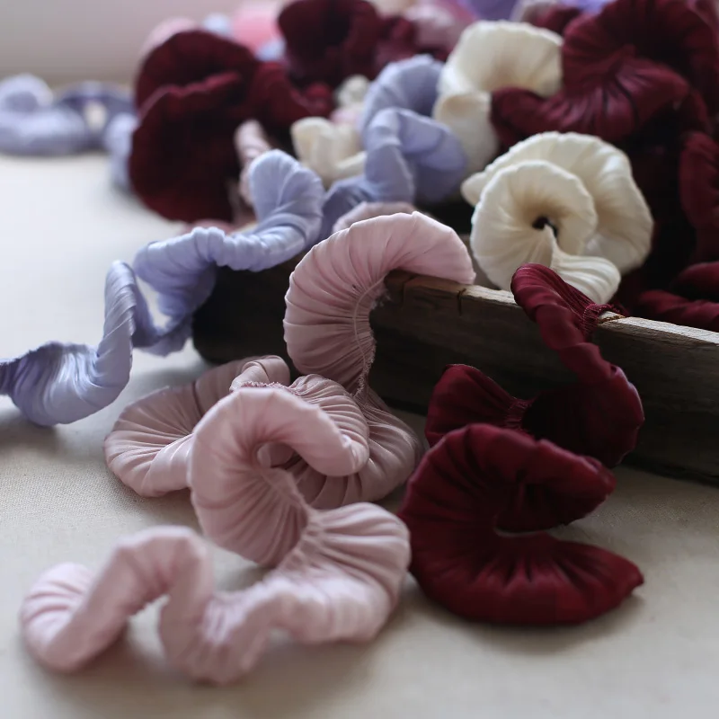 2 Yards Lace Fabric Ribbons For Sewing Clothes Pleated Ribbons DIY Crafts Supplies Party Dress Needlework Decorative Trimmings