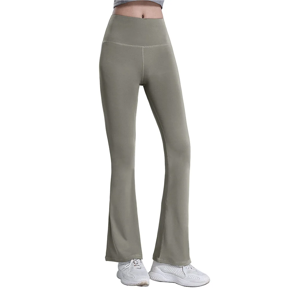 High waist flared pants, high elastic belly and hip pants, suitable for yoga sports, running and fitness wear