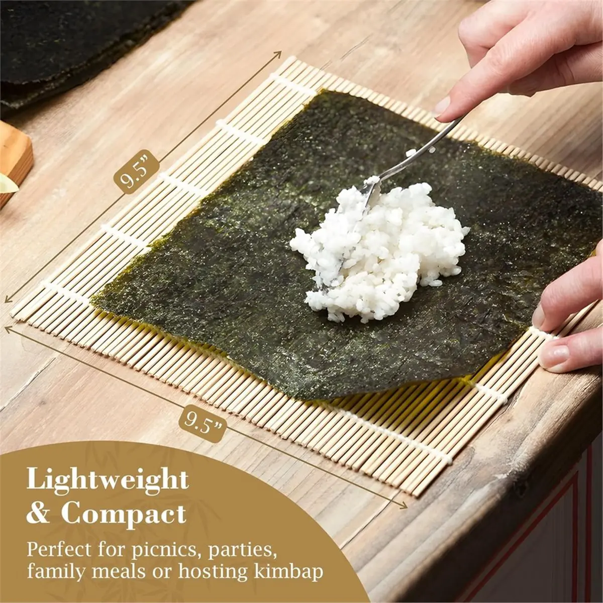 Industrial Tools 10 Pk Bamboo Sushi Mat - Sushi Roller Mat for Making, Shaping & Molding Sushi Roll & Kimbap,Sushi Making Suppli