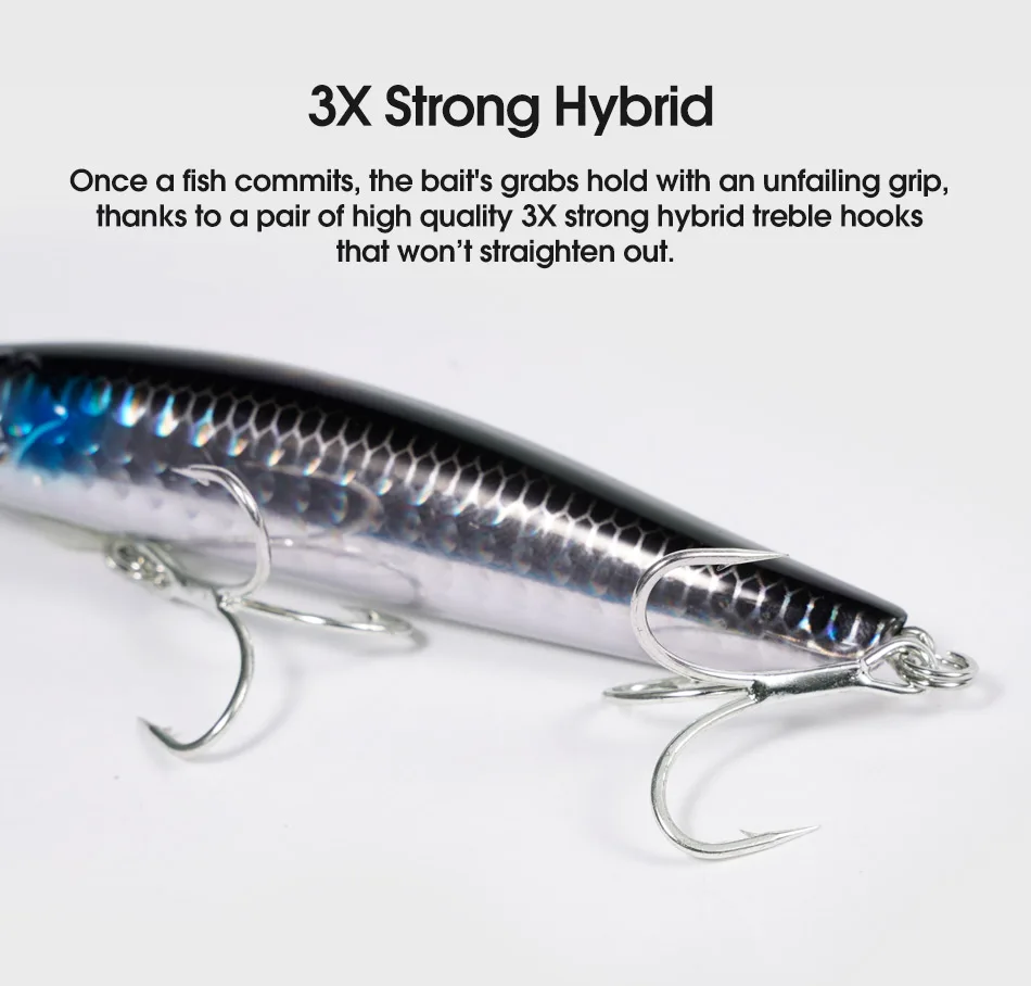 NOEBY Nadel-Stickbait, 9 cm, 19 g, Bleistift-Angelköder, sinkende Wobbler, langer Wurf, künstlicher harter Köder für Barsch, Hecht-Angelköder – Detail 6