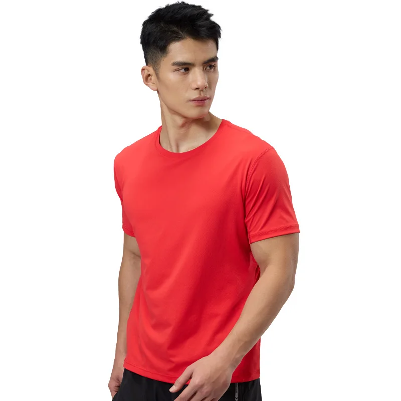 

Men Running Sportswear T-shirt Athletic Training Men Short Sleeves Breathable Quick Dry Jogging Fitness Tee Sport Marathon Tops