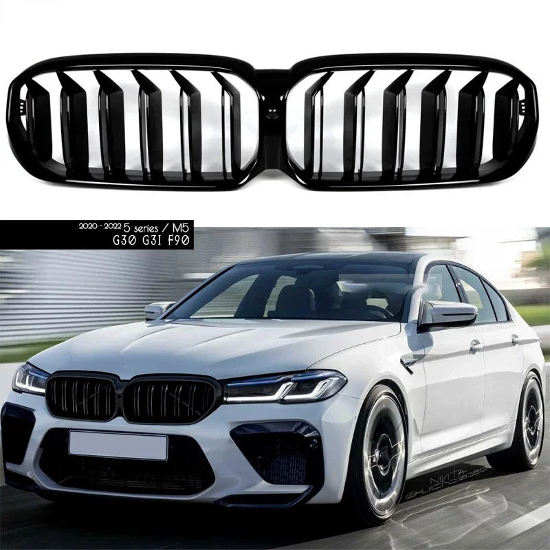 

Kindey Grille for BMW 5 Series G30 Sedan Piano Black Front Bumper Facelifted G31 Wagon F90 (M5) (2020 - 2022) Car Styling Grills