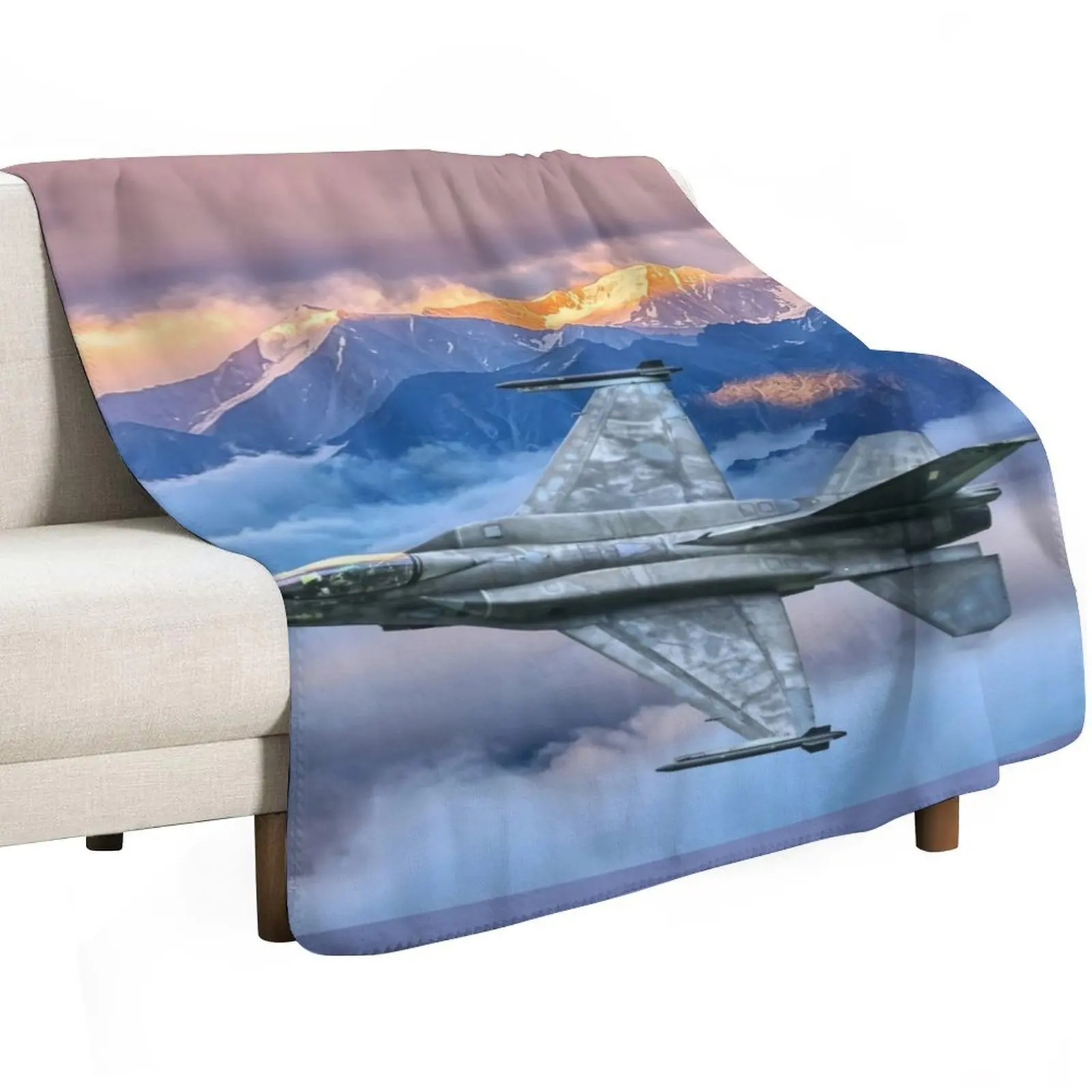 F16 Fighting Falcon Throw Blanket blankets ands Furrys Luxury Throw warm winter christmas decoration decorative Blankets