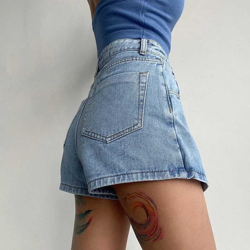 Irregular Denim Skirt for Women Slim High-waisted A-line Jeans Skirt Shorts Fashion Vintage Streetwear Y2k Clothing Female