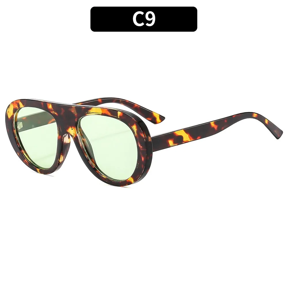 

2025 New Faionable Pilot Sle UV Protection Sunglasses Versatile Bean Flower Design ex Square Face Suitable All Faces