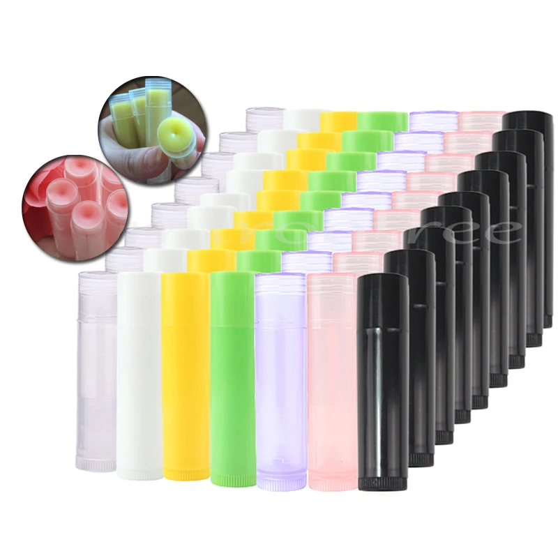 100Pcs Empty Lip Gloss Tubes 5ml 5g 6 Colors Cosmetic Containers Lipstick Jars Balm Tube Travel Bottles Makeup Tools DIY Tubes