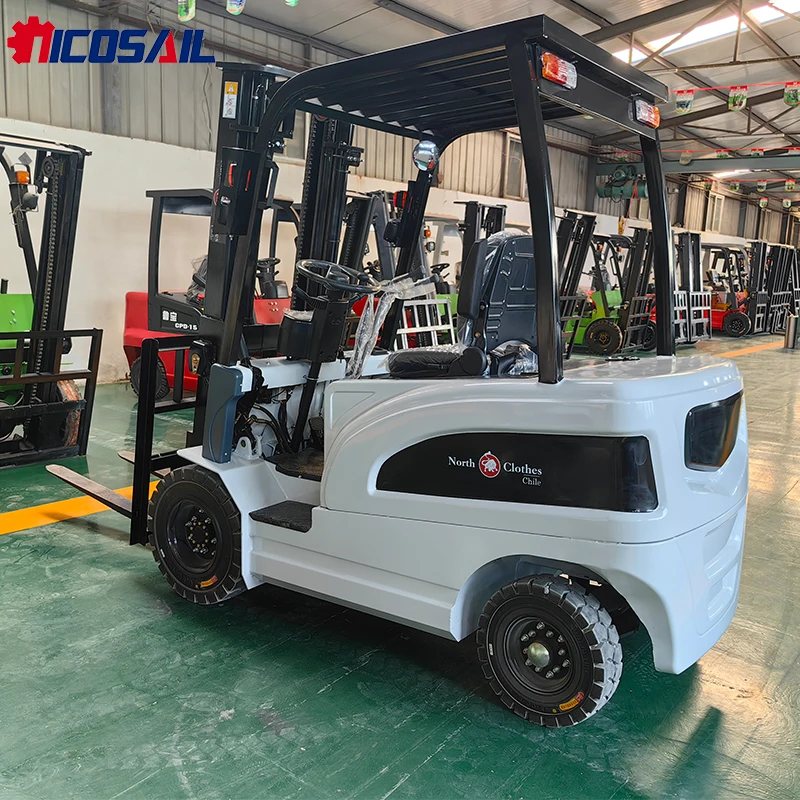 1.5T Battery Powered Forklift Zero Emission LED Lighting for Indoor Outdoor Work