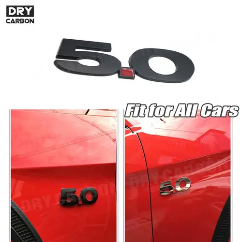 5,0 emblema Universal insignia Logo pegatina embellecedora para Ford Mustang para todos los coches insignia del cuerpo del maletero trasero emblema pegatinas de estilo