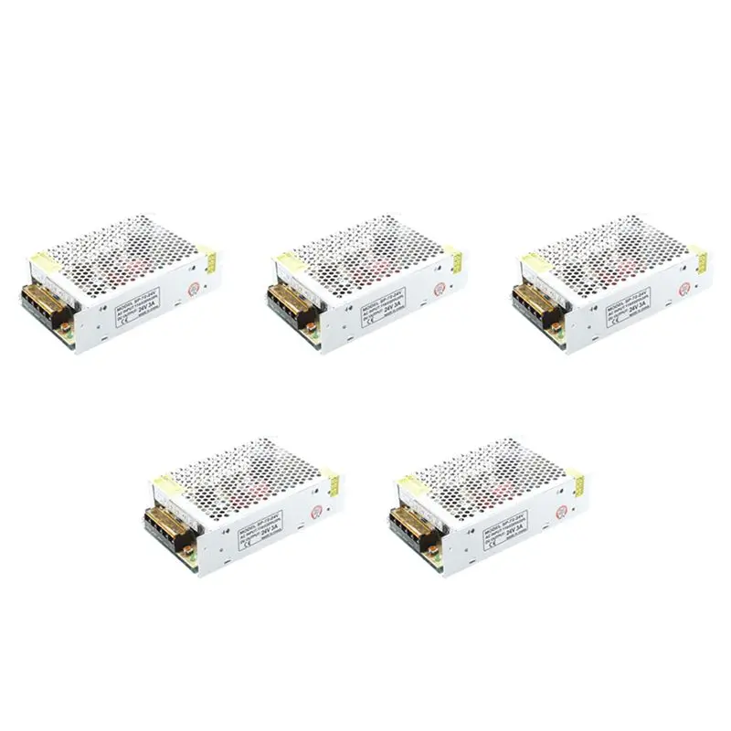 

5X AC 110/220V 24VDC 3A 72W Power Supply Transformer For LED Flexible Strip Lamp-AT30