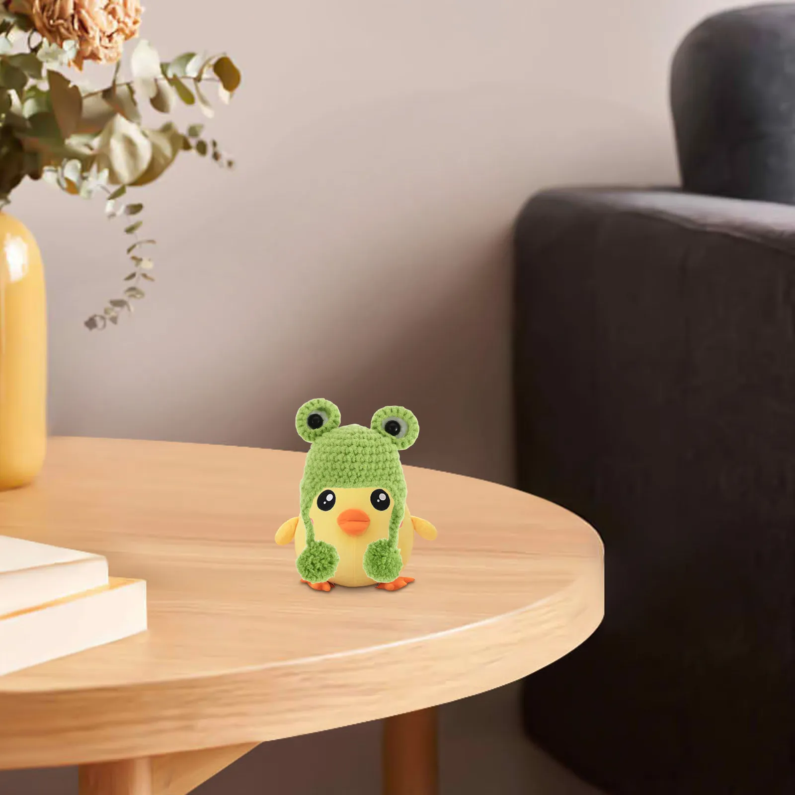 Urocze Mini Wełniane Czapki typu Beanie z Kreskówkowymi Wzorami, Miękkie Dzianinowe Małe Zimowe Czapki do Dekoracji Domku dla Lalek, Akcesoria do Rękodzieła