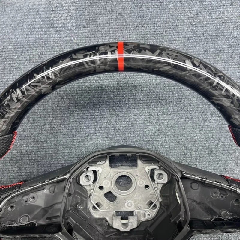 8 GTI 2016-2017 Forged Carbon Fiber 3 Spoke Custom Sports Steering Wheel Modification Cross-Border Supply CN