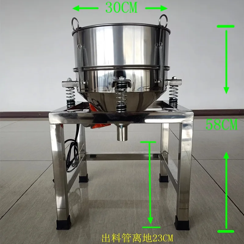 Machine de Tamisage à Vibration Électrique en Acier Inoxydable, Petit Filtre à Poudre, 30/40/50cm