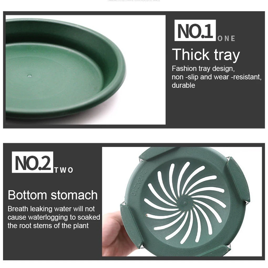 5pcs Green Wide Application Plant Pots For All Types Of Plants Breathable Plastic Flowerpot Flower Pot Single pot