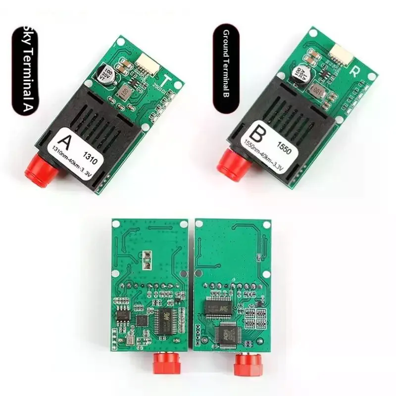 Moduł optyczny TTL Transceiver DC 5.5-26V Interfejs FC do dronów i urządzeń terminalowych RX/TX/AV/VCC/GND 20KM/40KM/60KM — zdjęcie produktu 2