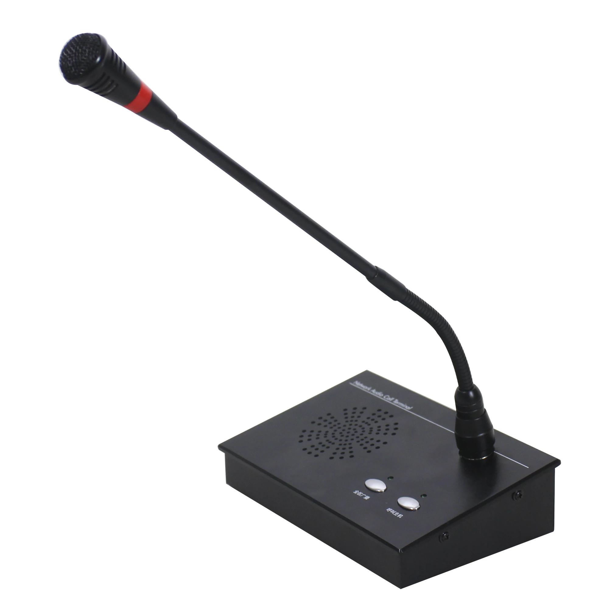 PA العامة عنوان سطح المكتب Gooseneck SIP شبكة الترحيل ميكروفون مع دعم الاتصال الداخلي غير متصل الاتصال (بدون خادم)