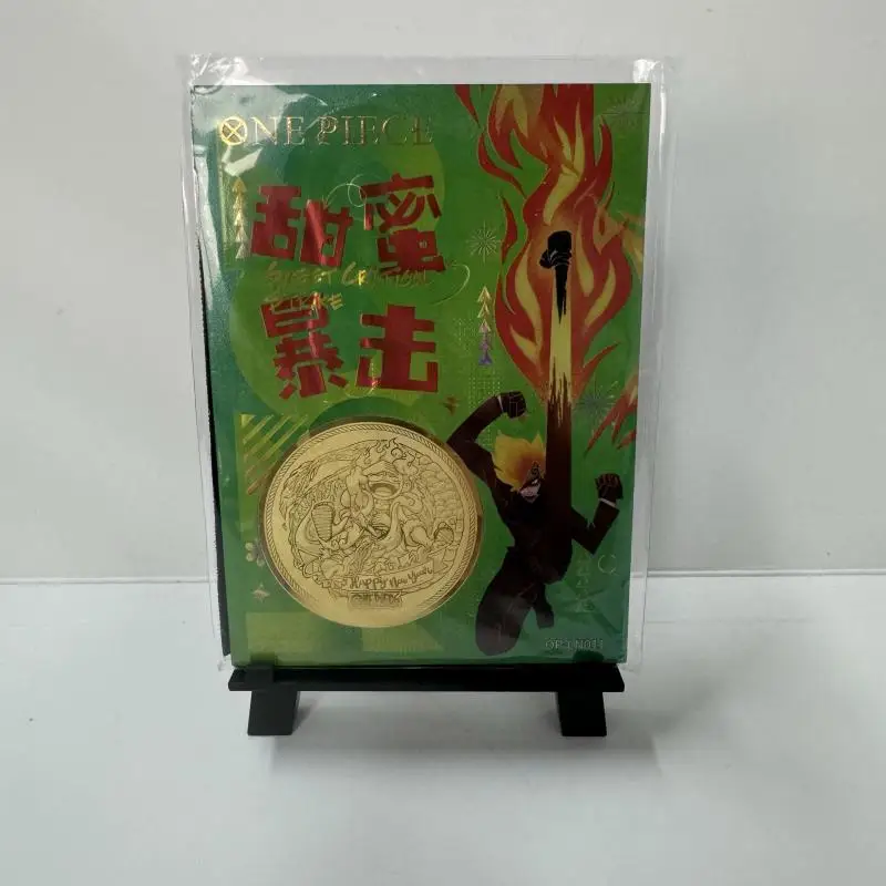 Kabago ONE PIECE LN Gold Coin Card Monkey D. Luffy Roronoa Zoro Nico Robin FRANKY Sanji boy Toy collection Birthday gifts