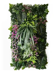 3D New 50 * 100CM Artificial Plant Lawn Grass Wall Panel Wedding Hotel Background Subtropical Plant Garden Decoration