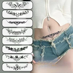 مؤقت الوشم Succubus مثير ملصقات للماء دائم الخصر البطن ندبة الصدر وهمية الفن الوشم النساء أعلى 10 بيع الوشم للمرأة بعقب - No8