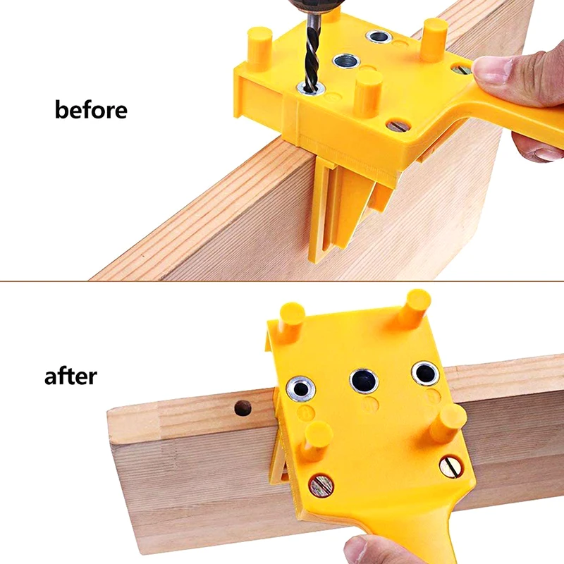 New Woodworking Straight Hole Drilling Locator Handheld Furniture Wood Tenon Wooden Board Connection Positioning Drilling Tool