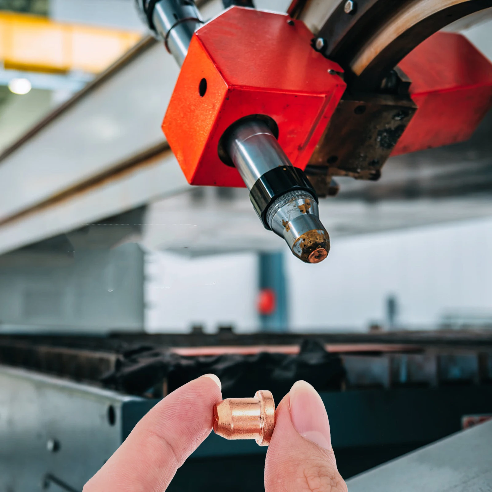 

20Pcs Cutting Machine Parts Copper Nozzle Perfect Compatibility Efficient Cutting Cutter Tips Drag Shield Copper Nozzle