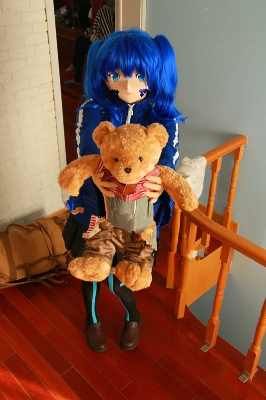 

Kigurumi красивые транссексулы на все лицо фотообои Аниме Косплей темно-синий
