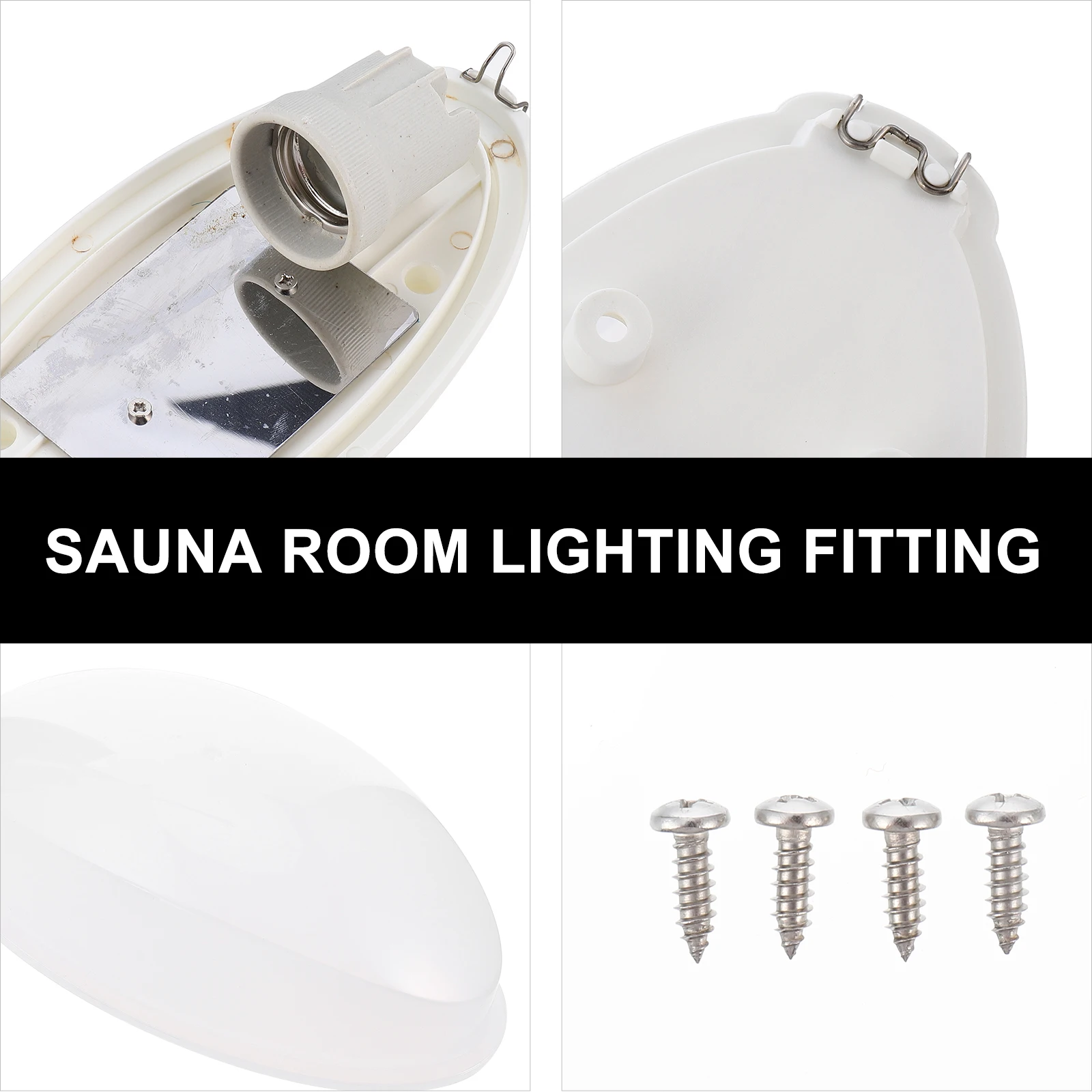 

1Pcs Explosion-Proof Anti-Fog Sauna Lamp Plastic Vapor-Proof Light for Sauna Room Lighting Fixture Lamp