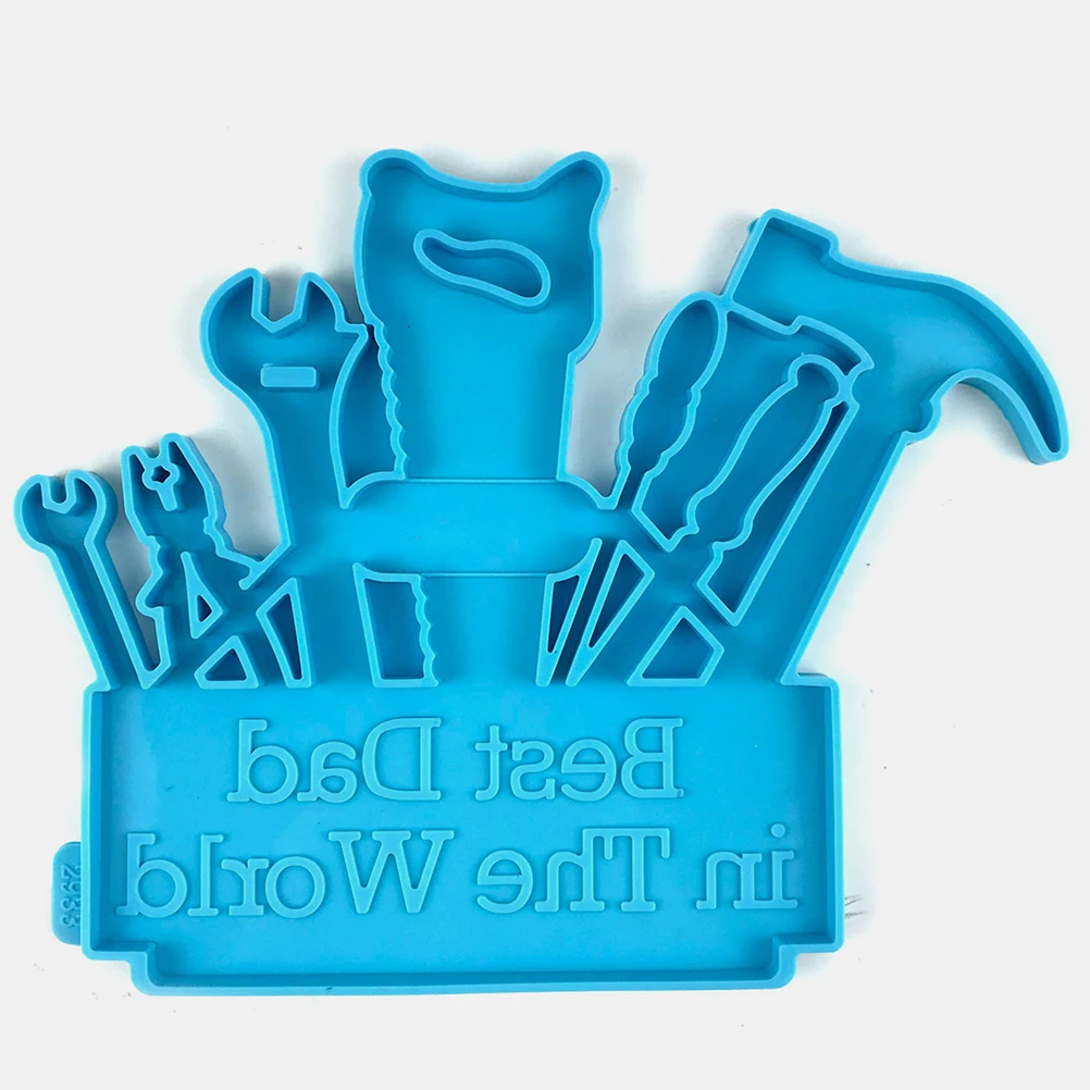 

Father's Day Pendant Mold Door Plate Silicone Molds for Epoxy Resin Mini Wall Decor Silica Gel Mould Home Decoration