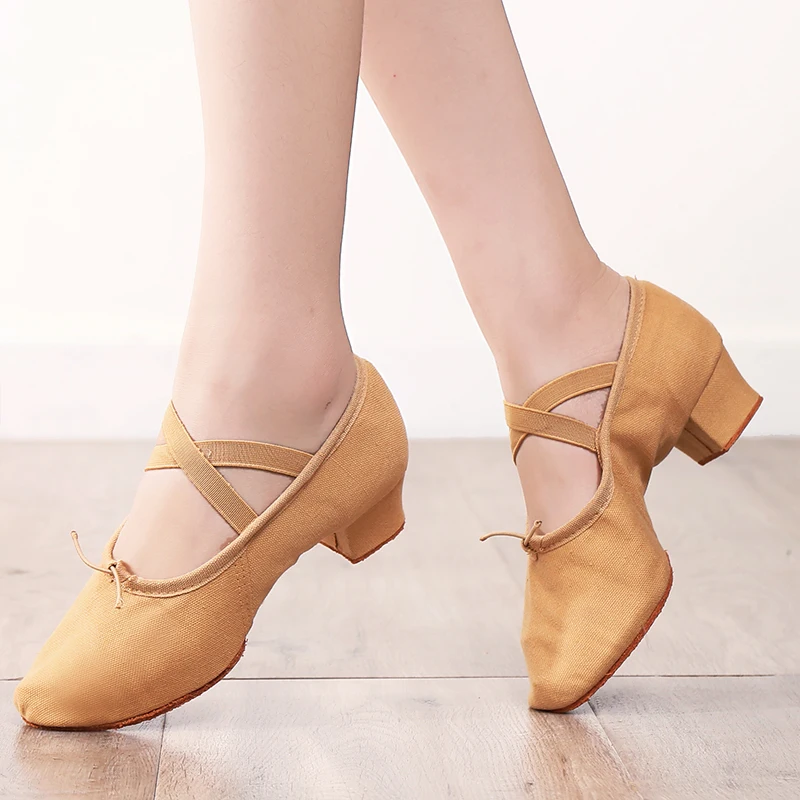 Sapatos de dança de salão macios para meninas, sapatos de dança latina feminina tango jazz sapatos de prática feminina, sandália de salsa, drop