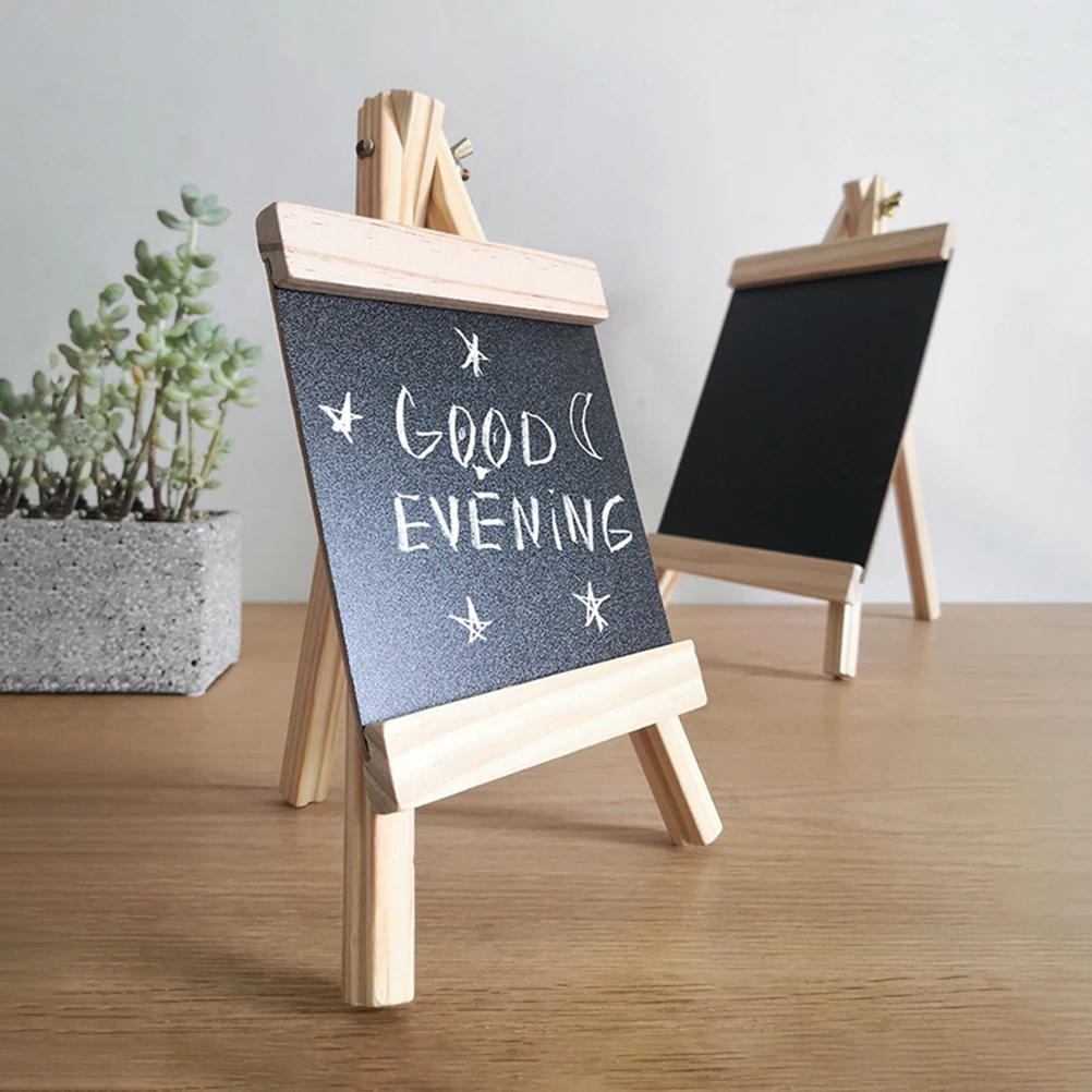 16x29cm Small Chalkboard Sign Board Standing Wooden Chalkboard Wedding Message Sign Tabletop Chalk Boards Menu Standing Frame