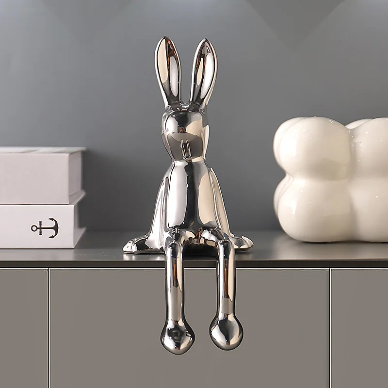Creative Rabbit Ornament for Home Living Room TV Cabinet Office Decoration