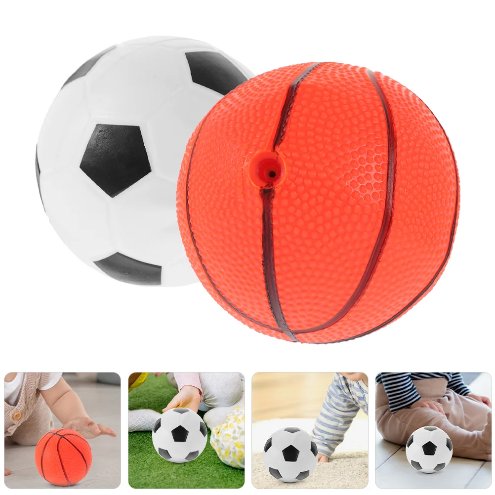 Pelota inflable para niños, baloncesto y fútbol, juguete acolchado, parque infantil, 2 uds.