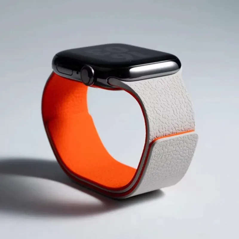 Armband für Apple Watch Bänder 40mm 44mm 46mm 45mm 49mm 41mm Magnetisches Silikon-Armband iWatch Series 10 SE 9 8 Ultra 2 3 11