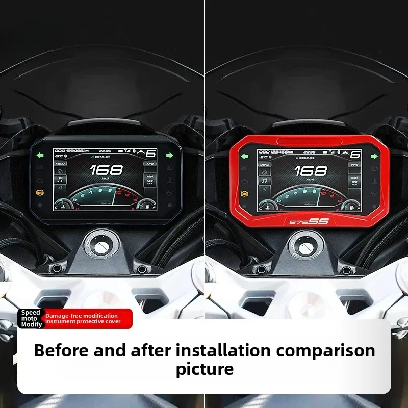 For CFMOTO 675SS 675SR SR-R Instrument Panel Cover Display Screen Dustproof Frame Speedometer Protective Cover Accessories