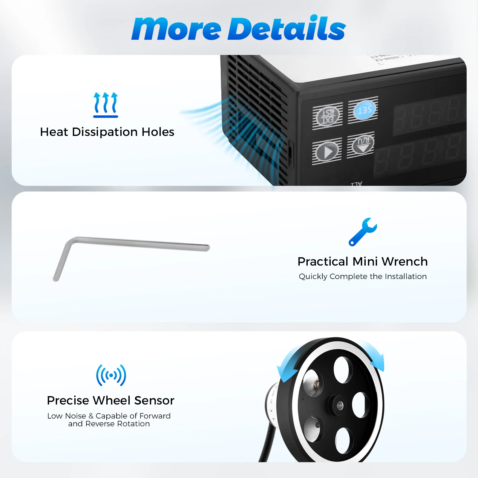 Elektronische digitale lengtemeter Roterende encoder Rolling Wheel Distance Counter US
