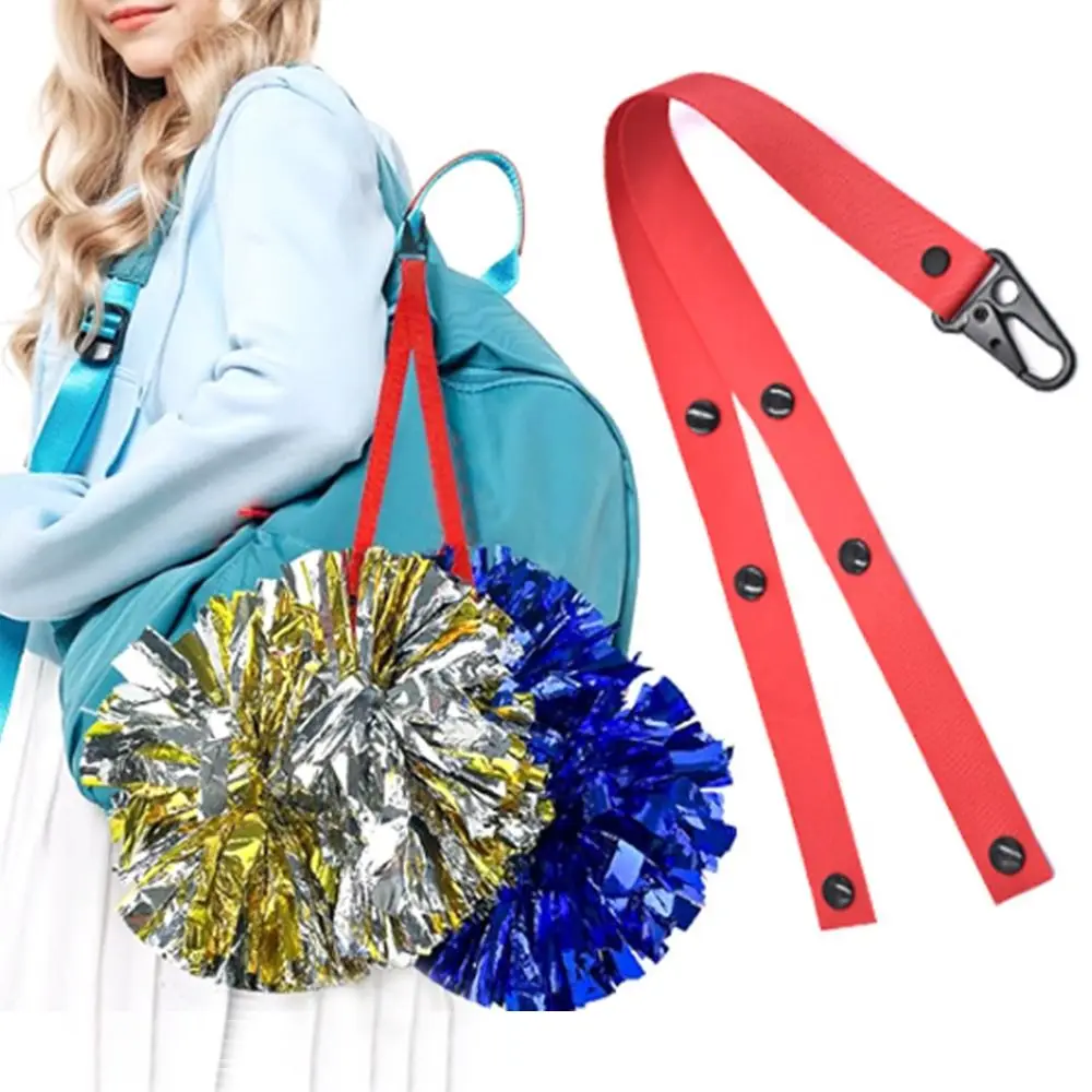 Cheerleading Accessories Poms Holder Strap for Ceremony Portable Cheerleader Pom Poms Holder Strap Solid Color Durable