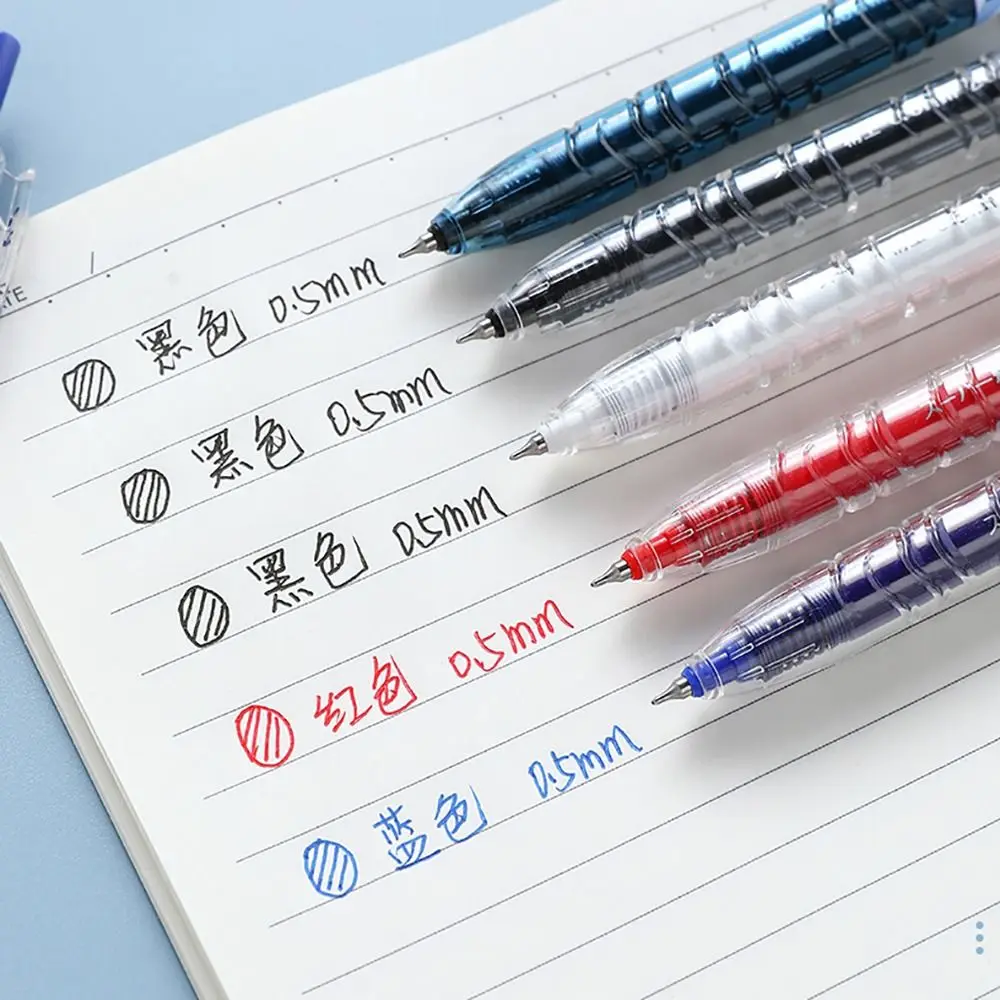 Black/Blue/Red Ink Ballpoint Pen Quick Drying Double Bead CS Tip Gel Pencil Pet Bottle Sign Pen School Office Supplies