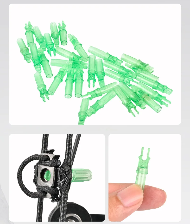 50PC Dual‑Use Magnetic Arrow Nock for Steel Ball Compound Bow, Integrated Magnetic Arrow Tail Archery Shooting Accessory