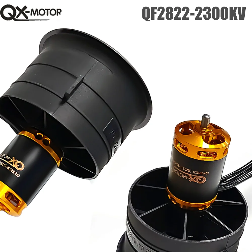 

QX-Motor QF2822 2300KV 64mm EDF 12 Blades Ducted Fan CW CCW Brushless Motor For RC Airplane Drone Model Toy Parts