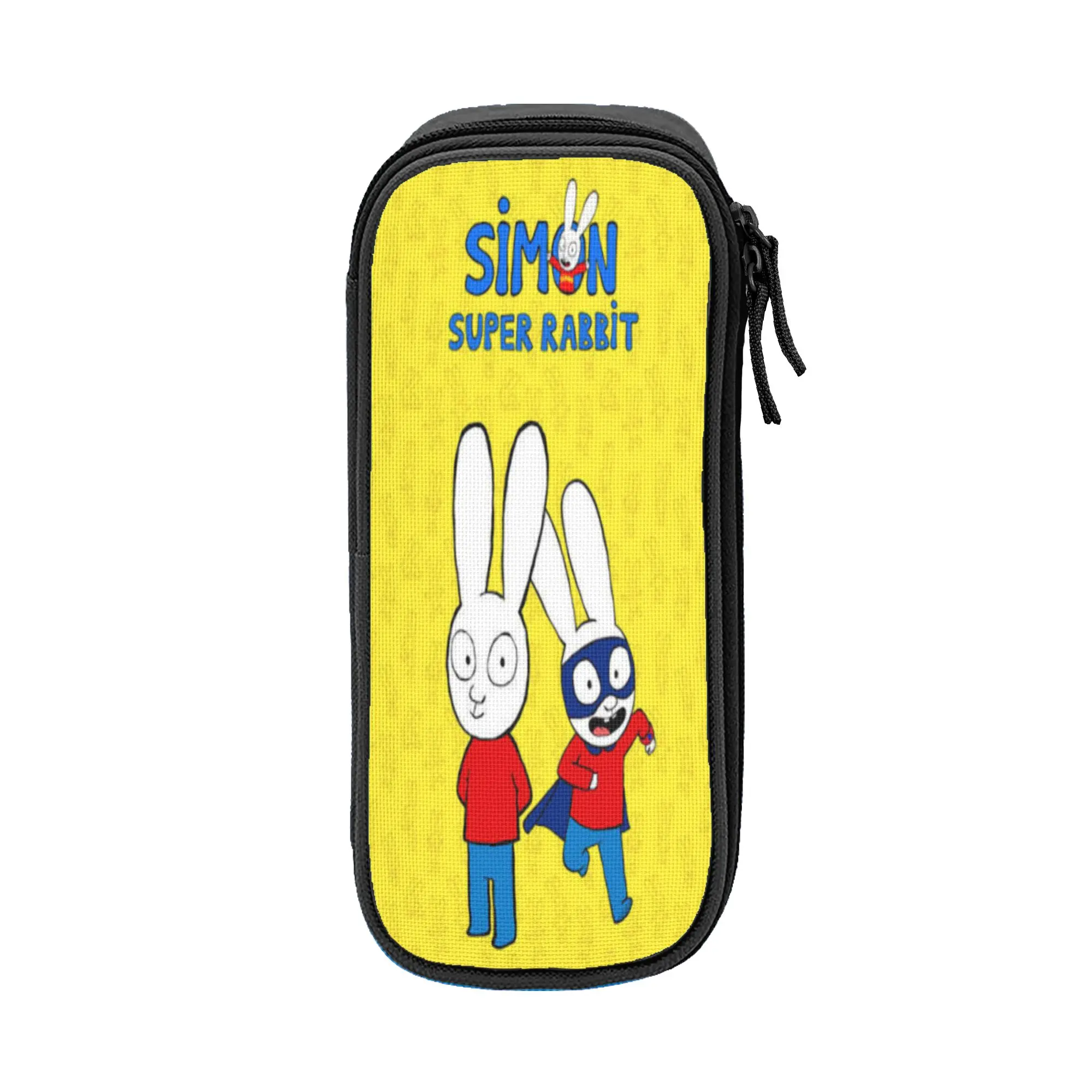 Simon Super Rabbit Pencil Case Double Layer Large Capacity Kids School Supplies  Pencil Bag Perfect Gifts