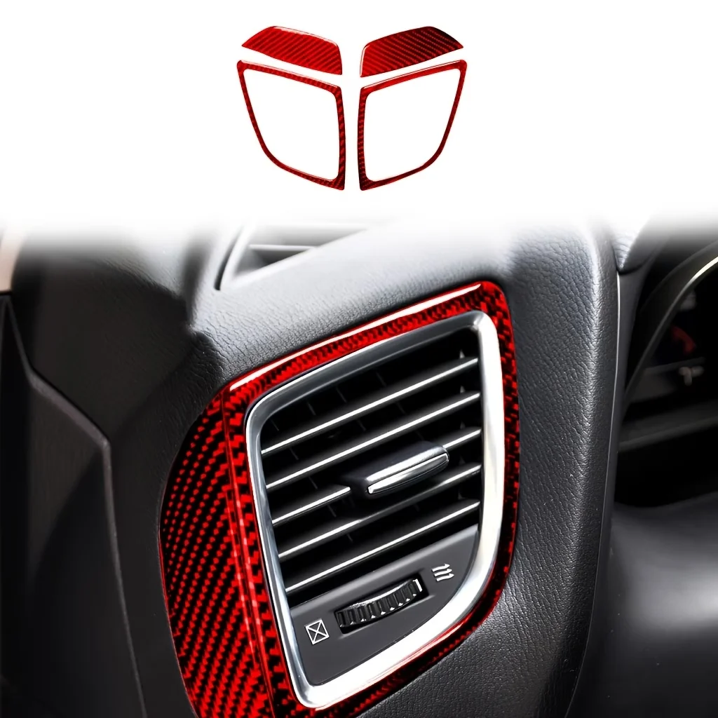 LHD RHD for Mazda 3 Axela 2014 2015 2016 2017 2018 Real Carbon Fiber Car Center Console Side Air Outlet Accessories Sticker