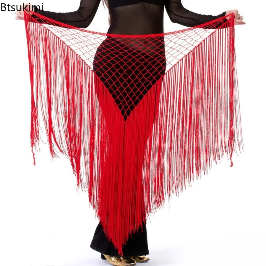 acessorios-de-danca-do-ventre-estilo-argentino-cinto-triangular-com-franjas-longas-elasticas-para-pratica-e-lenco-de-quadril-de-danca-do-ventre-feito-a-mao-em-croche